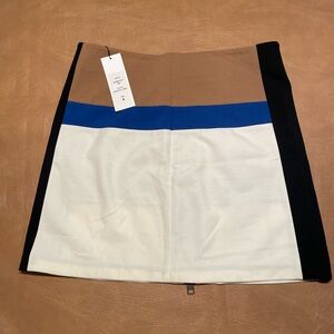 NWT  Diane Von Furstenberg Colorblock Mini Skirt size 6